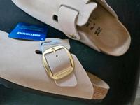 NEU Birkenstock Boston Gr. 38 big buckle, sandcastle Nordrhein-Westfalen - Leopoldshöhe Vorschau
