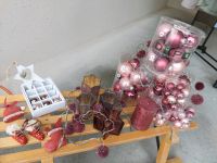 Weihnachts-Deko, Christbaumkugeln, rosa/pink/rot/braun, Teelicht Baden-Württemberg - Leutenbach Vorschau