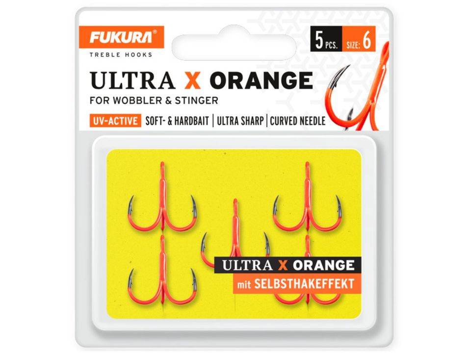 FUKURA Ultra X Orange Drillinge zum Raubfisch Angeln Hecht Zander in Bremen