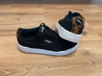 Schwarze Puma Sneaker mit Leoprint Gr. 38 Niedersachsen - Cuxhaven Vorschau