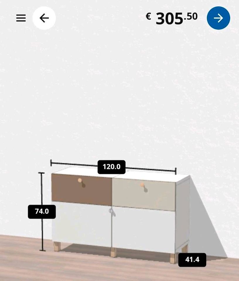 IKEA Besta Schrank Schubladen weiß braun beige in Hanau