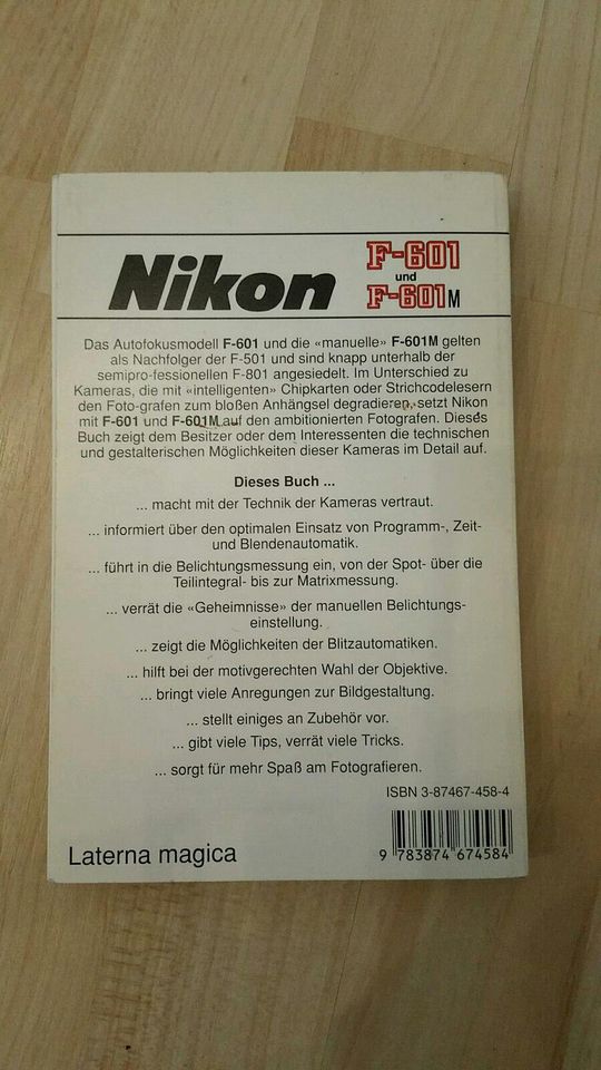 Nikon F-601 Kameratasche + Nikon Tragegurt (NEU) + Buch in Neckargemünd