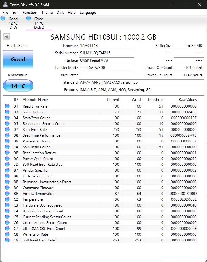 1TB 3.5" Festplatte Samsung Harddrive SATA 5400rpm 1000GB HD103UI in Köln