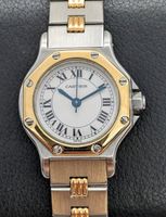 Cartier Santos Octagon Ladies Watch Uhr  Automatic 24mm 18K Gold Kiel - Hassee-Vieburg Vorschau