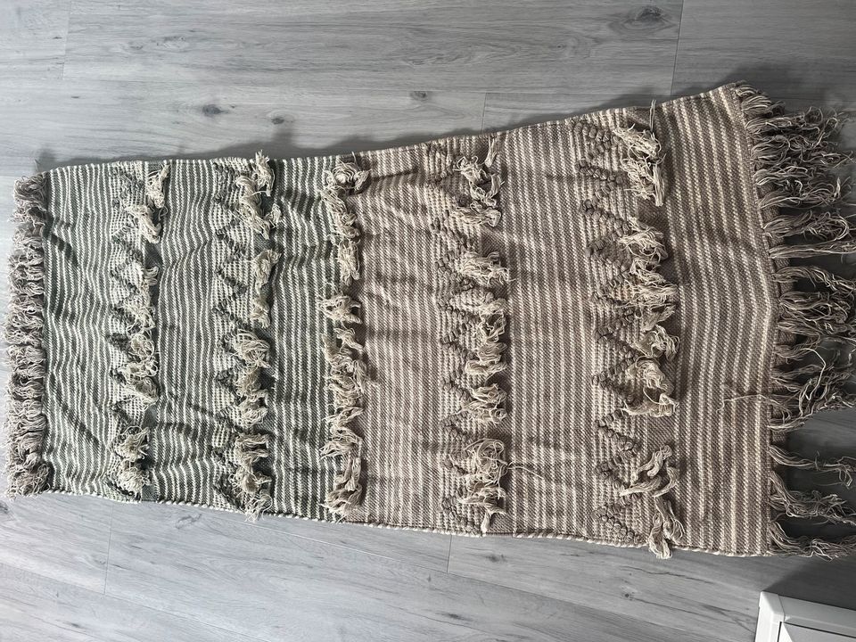 Teppich/ Läufer grün/ beige boho in Bochum