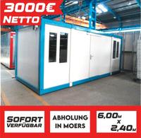 SONDERANGEBOT Gartencontainer Bürocontainer Lagercontainer Messecontainer Wohncontainer Baucontainer 40mm Wandstärke Unaufgebaut 6mx2,4m 2Fenster 1Tür Container Baustellencontainer Nordrhein-Westfalen - Kamp-Lintfort Vorschau