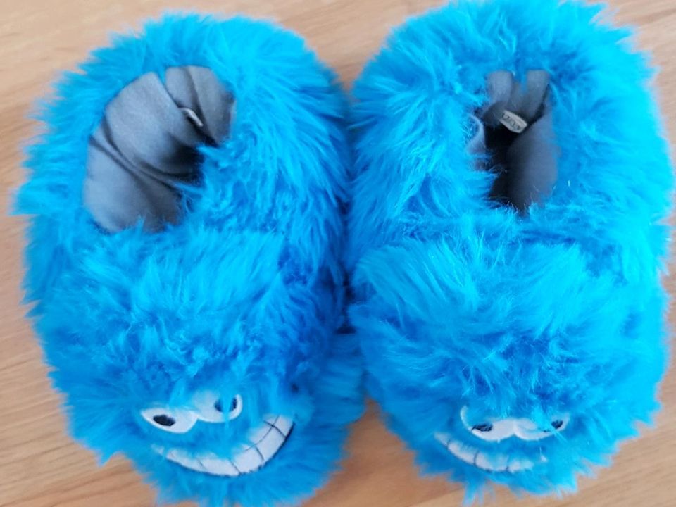 Blaue Pantoffel Style Krümelmonster in Nieder-Olm