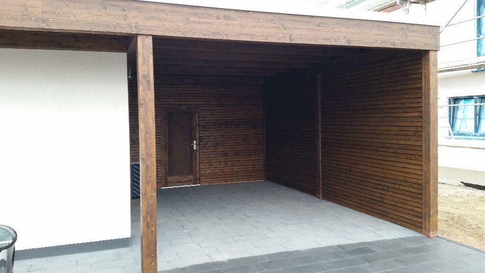 Carport Doppelcarport Terrassendach Leimholz VSG Glas Abstellraum in Löhne