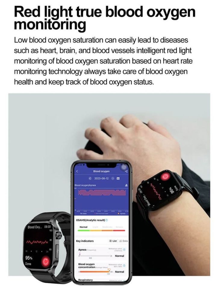 ET580 AMOLED Smartwatch EKG Elektrokardiogramm und vieles mehr in Starnberg