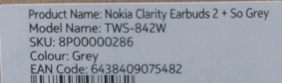 Earbuds Nokia Clarity 2+ NEU in Munster