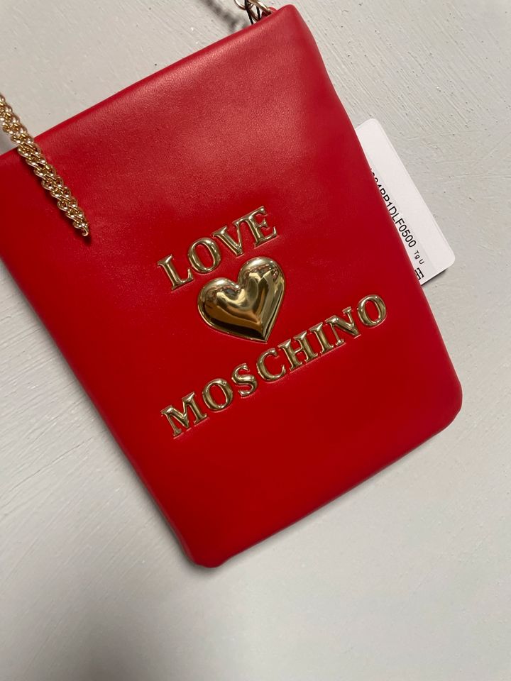 Love moschino kleine Handtasche Tasche rot neu 1460 in Erlabrunn