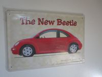 The New Beetle in Rot, Blechschild, 30 x 20 cm Hessen - Hünfelden Vorschau