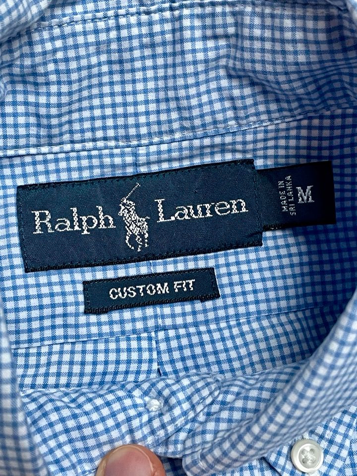 Ralph Lauren hellblau kariert Hemd Gr. M Custom Fit in Rosenheim