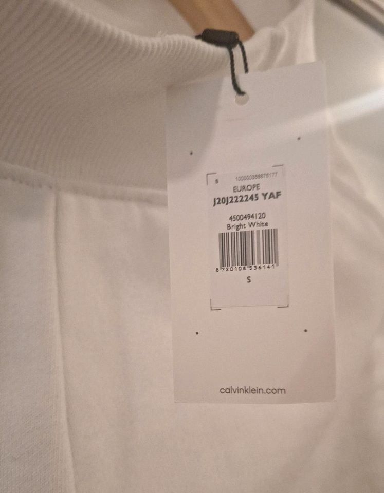 Hose 36 S M Calvin Klein Jeans neu Etikett weiß Jogginghose Baumw in Bardowick