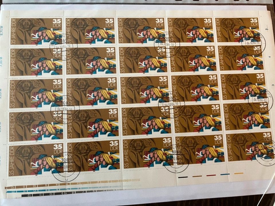DDR Briefmarken kompletter Bogen mit Oberrändern in Bochum