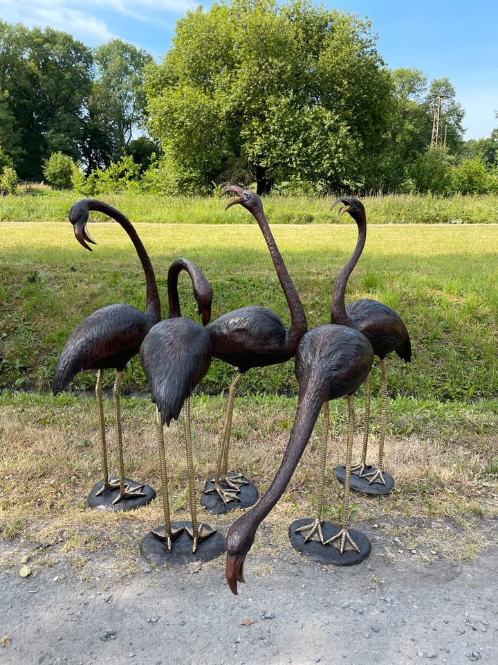 5 Lebensgrosse Flamingo aus Bronze in Dortmund