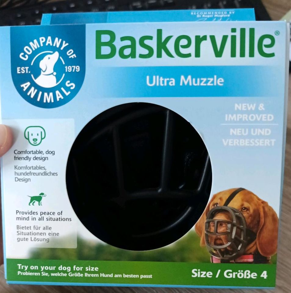 Maulkorb Baskerville Größe 4, originalverpackt, NEU in Heidenheim an der Brenz