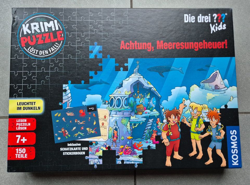 Die drei Fragezeichen Kids Krimi Puzzle - Achtung Meeresungeheuer in Kiel