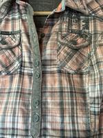 Kurzarm Lachs/ graue Bluse von Soccx Gr. S/36 Bayern - Hösbach Vorschau