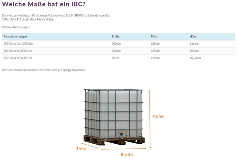 IBC Wassertank 1000 L für Regenwasser in Rheinland-Pfalz - Polch | eBay  Kleinanzeigen ist jetzt Kleinanzeigen