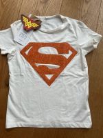 Name it T-Shirt neu Superman Ziersteine weiß orange 122/128 Niedersachsen - Belm Vorschau