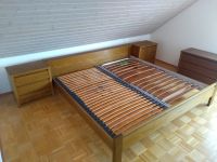 Doppelbett mit Lattenrost, Nachttisch und Kommode Baden-Württemberg - Pfinztal Vorschau