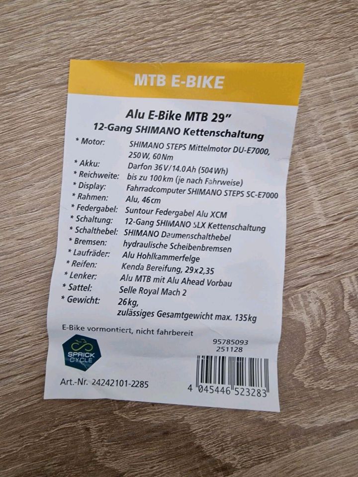 E-Bike MTB 29 SPRICK MM STEPS in Eschborn