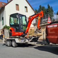 1 Woche 1,6 t Minibagger mieten leihen + viele Löffel Anbaugeräte Hessen - Weilmünster Vorschau