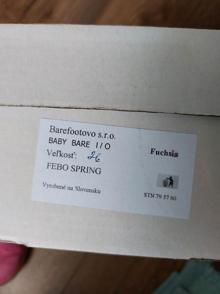 26 Baby Bare Febo Spring Barfußschuh Halbschuh fuchsia in Wuppertal