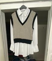 Orsay Popeline hemd in weiss mit gestrictem Monogramm- tragetop Bayern - Amberg Vorschau