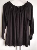 Damen Bluse Comma 38 M Schwarz mit Broderie Anglaise Viskose Bayern - Würzburg Vorschau