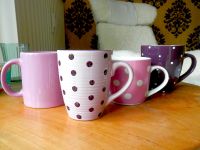3 Kaffee BECHER LILA PUNKTE ROSA Keramik top Tasse Geschirr TEE Brandenburg - Potsdam Vorschau