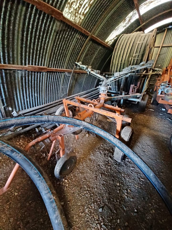 Feldbewässerung Hüdig Konvolut komplett Anlage 3 Wagen in Calden