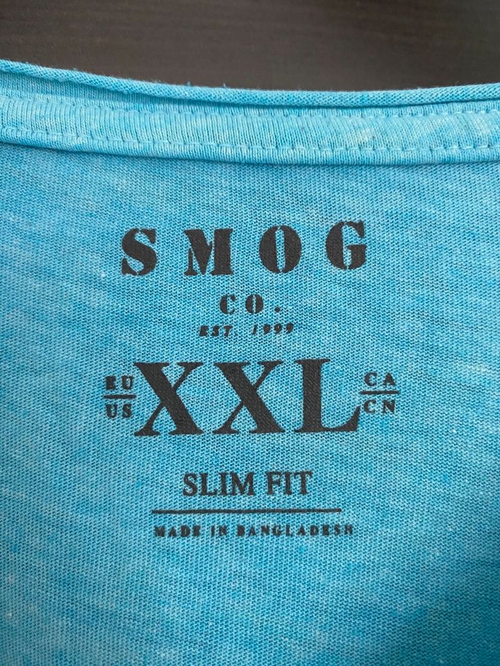 SMOG T-Shirt Malibu Beach / XXL in Türkis in Niederaula