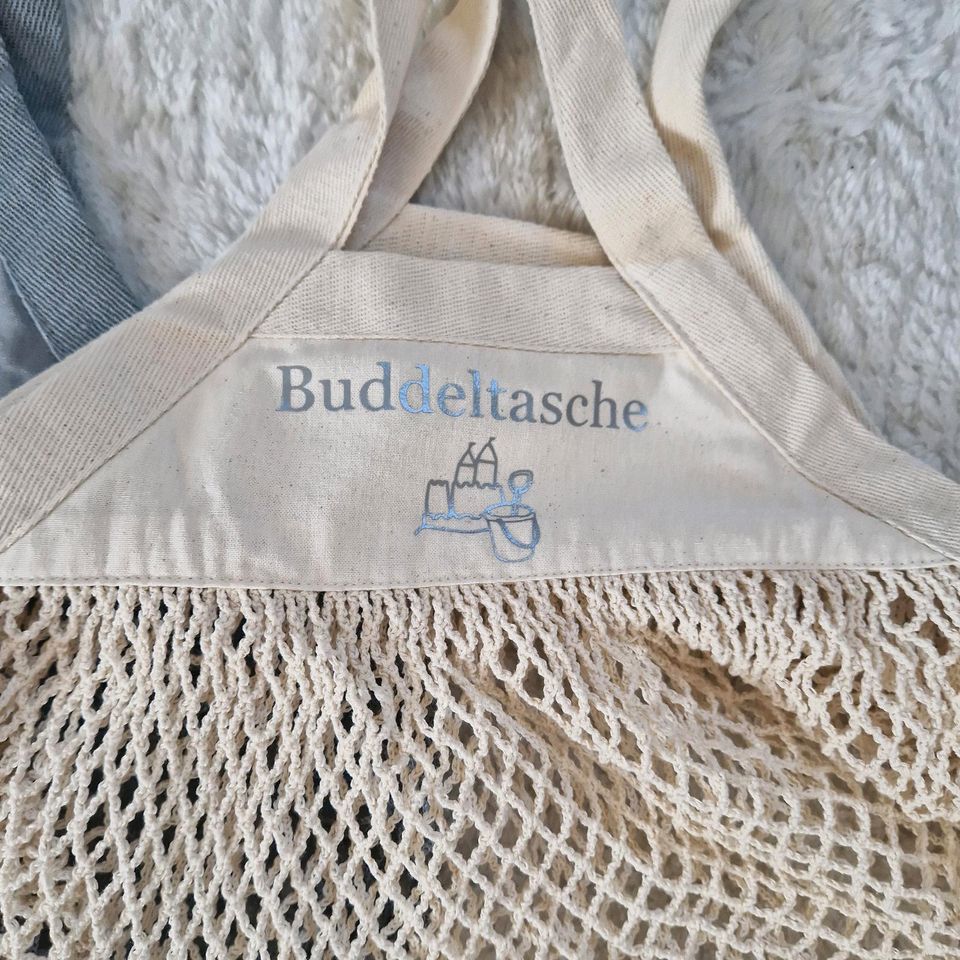 Buddeltasche, sandtasche, netzbeutel, Handmade in Rühen