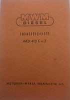 MWM AKD 412 E u. Z Ersatzteilliste Niedersachsen - Moisburg Vorschau