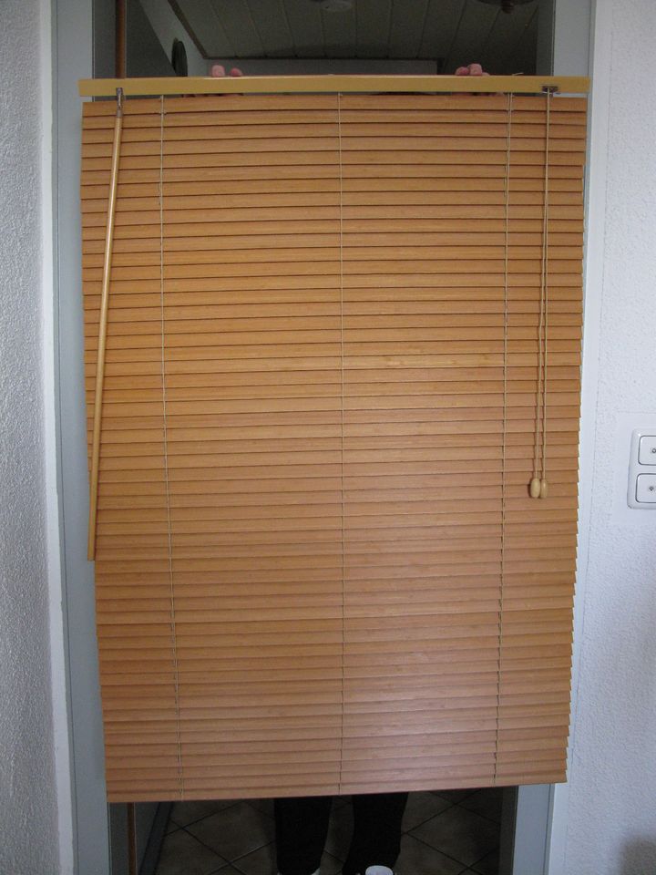 Jalousie Rollo - honey - gebraucht - Holz Bambus - 80 x 120 cm in Troisdorf