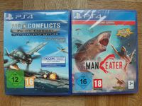 PS4 Spiele - Air Conflicts Pacific + Man Eater einz/zusam Top! Bayern - Bayerisch Gmain Vorschau