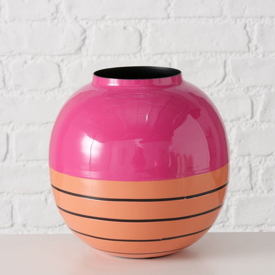 Handgefertigte Vase Tucol – Moderne Eleganz in Orange und Pink in Gladbeck