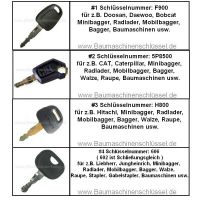 F900 Doosan / 5P8500 Cat Caterpillar / H800 Hitachi / 606 Liebherr, John Deere Baumaschinenschlüssel / Zündschlüssel / Schlüssel für Minibagger / Radlader / Mobilbagger / Bagger / Kettenbagger Sachsen-Anhalt - Halberstadt Vorschau
