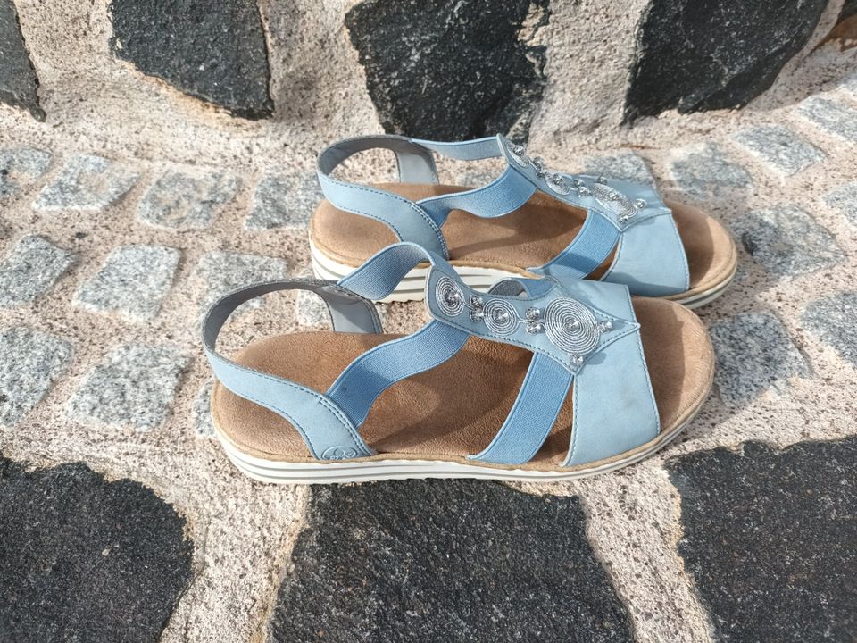 Sandalen von Rieker, blau, Gr. 37 in Frankenau