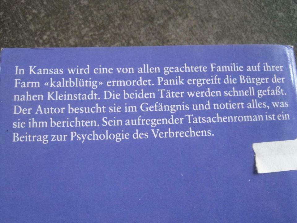 Kaltblütig In cold Blood auf deutsch Truman Capote deutsches Buch in Inden