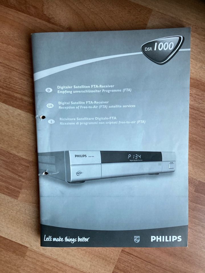 Philips Sat Digital Reciever DSR 1000 in Rellingen