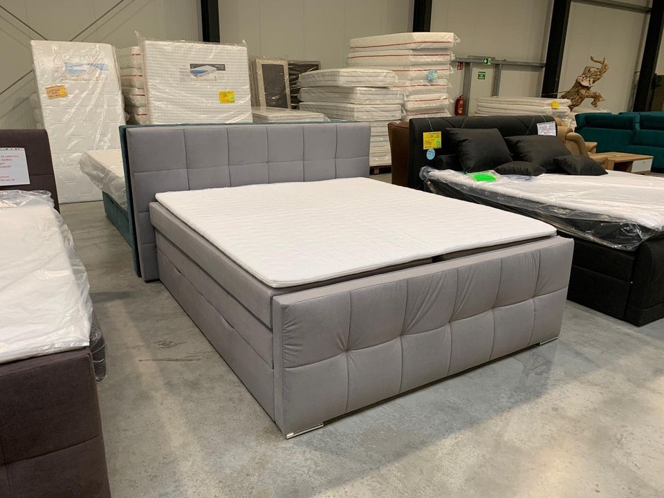 ⭐180x200 Boxspringbett mit 2x Bettkasten inkl. Topper und TFK-Wendematratzen H2/H3 - auch in anderen Stoffen und Farben auf Lager ● D&D Möbel⭐ in Hamm