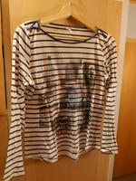 Damen Pullover blau-weiß gestreift mit Print - Garcia - Größe M Bayern - Coburg Vorschau