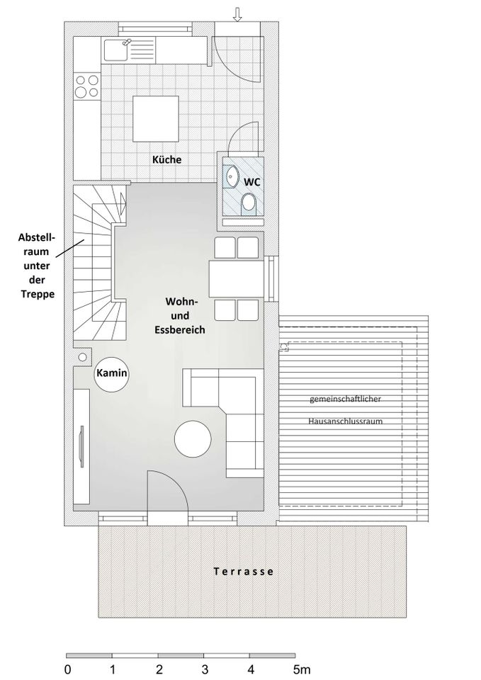 Modernes 4-5-Zimmer-EndRH mit Kamin + PKW-Stellplatz in ruhiger Seitenstraße von Groß Flottbek! in Hamburg