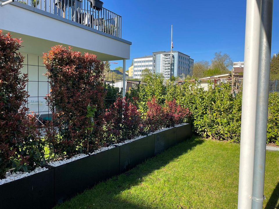 Neubauwohnung mit Einbauküche und kleinem Garten in Wiesbaden