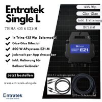 Entratek Single L|Balkonkraftwerk 800W/435Wp Glas-GlasKomplettset Niedersachsen - Neu Wulmstorf Vorschau