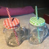 2 Trink Gläser mit Deckel und Strohhalm Bayern - Bad Aibling Vorschau