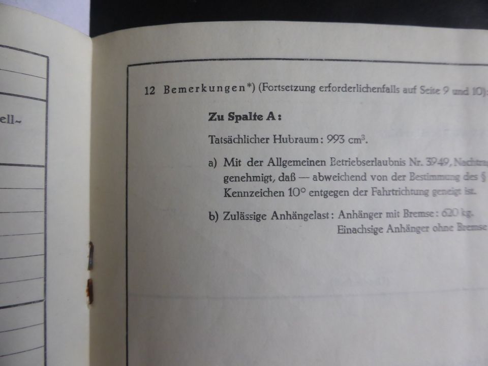 Für Opel Kadett L Bj.65 mit 40 PS in Schmoelln